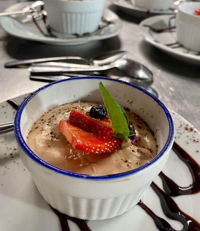 Chef Carl serves up tasty desserts at Garden Island.