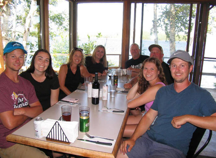 large group in dining room