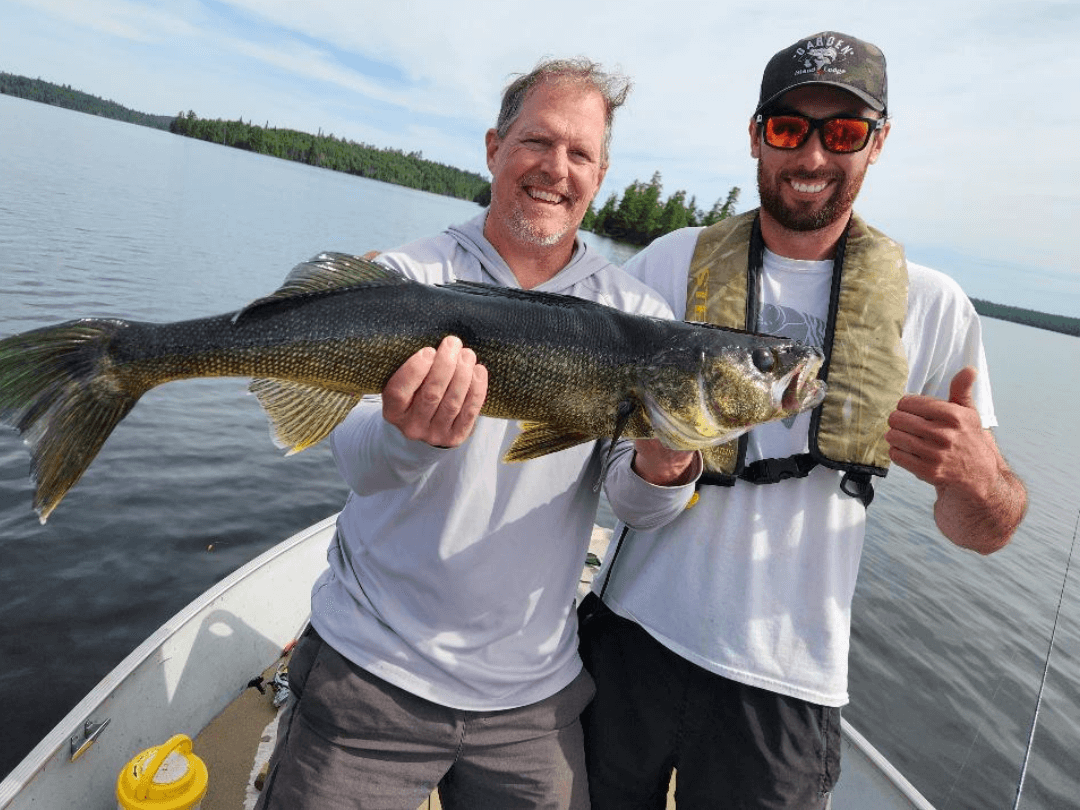 Lodge Guest holding a Lady Evelyn Pike